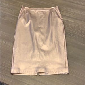 Faux-leather pencil skirt